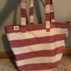 Striped Vinyl Herschel Tote Bag